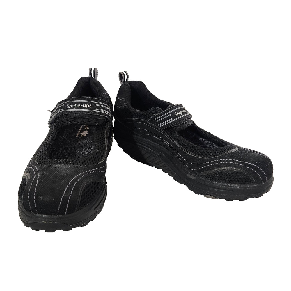 Skechers Shape-ups Womens 8 Black Mary Jane Rocker Bottom Toning Sneakers 11807
